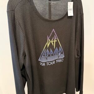 Lane Bryant Black Waffle Knit Top NWT